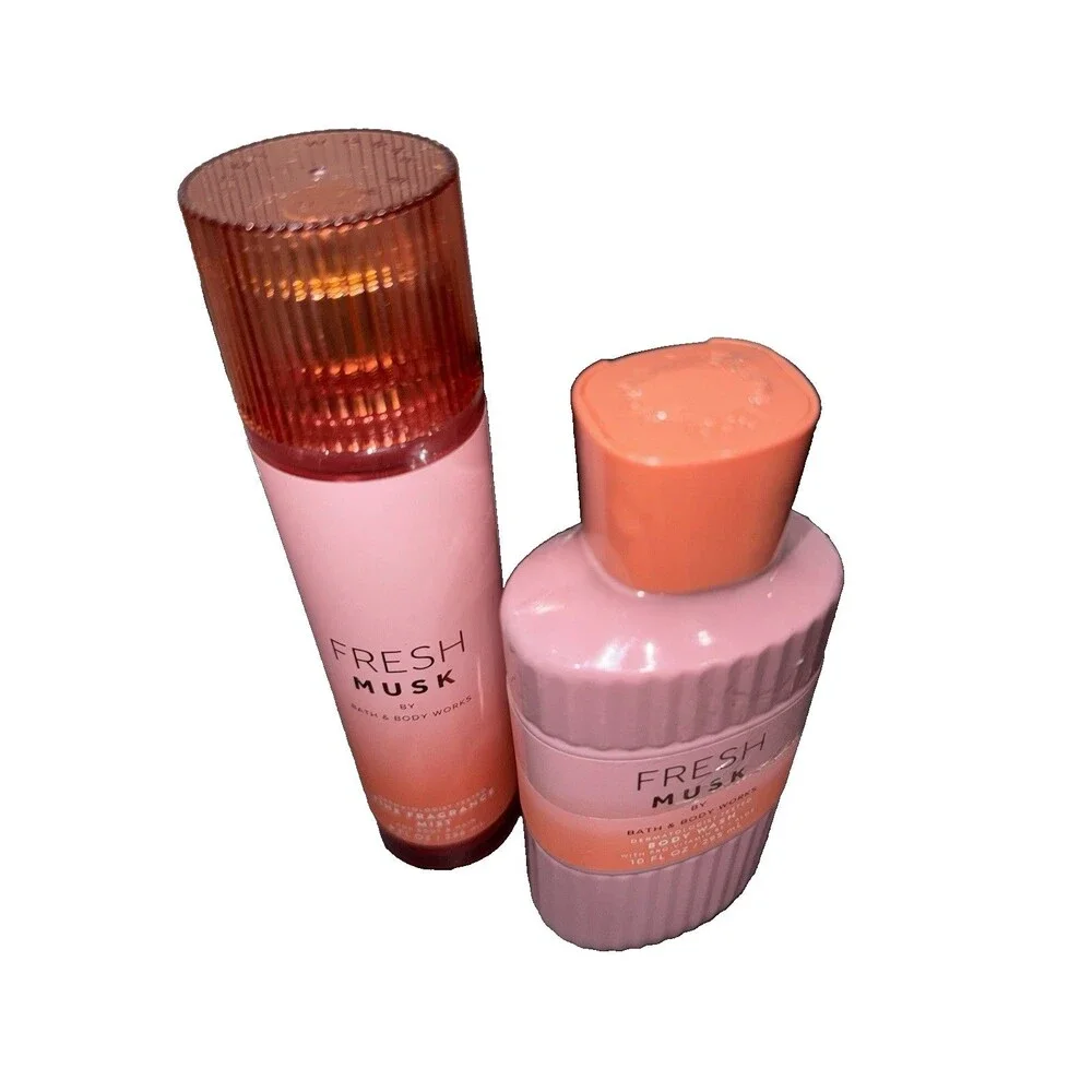 Bath & Body Works Fresh Musk Fine Fragrance Mist & Body Wash - 2 Piece